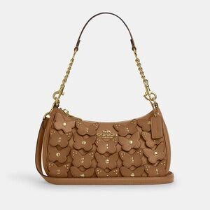 Coach Teri Shoulder Bag With Butterfly Applique CAJ97
Honey brown NWT